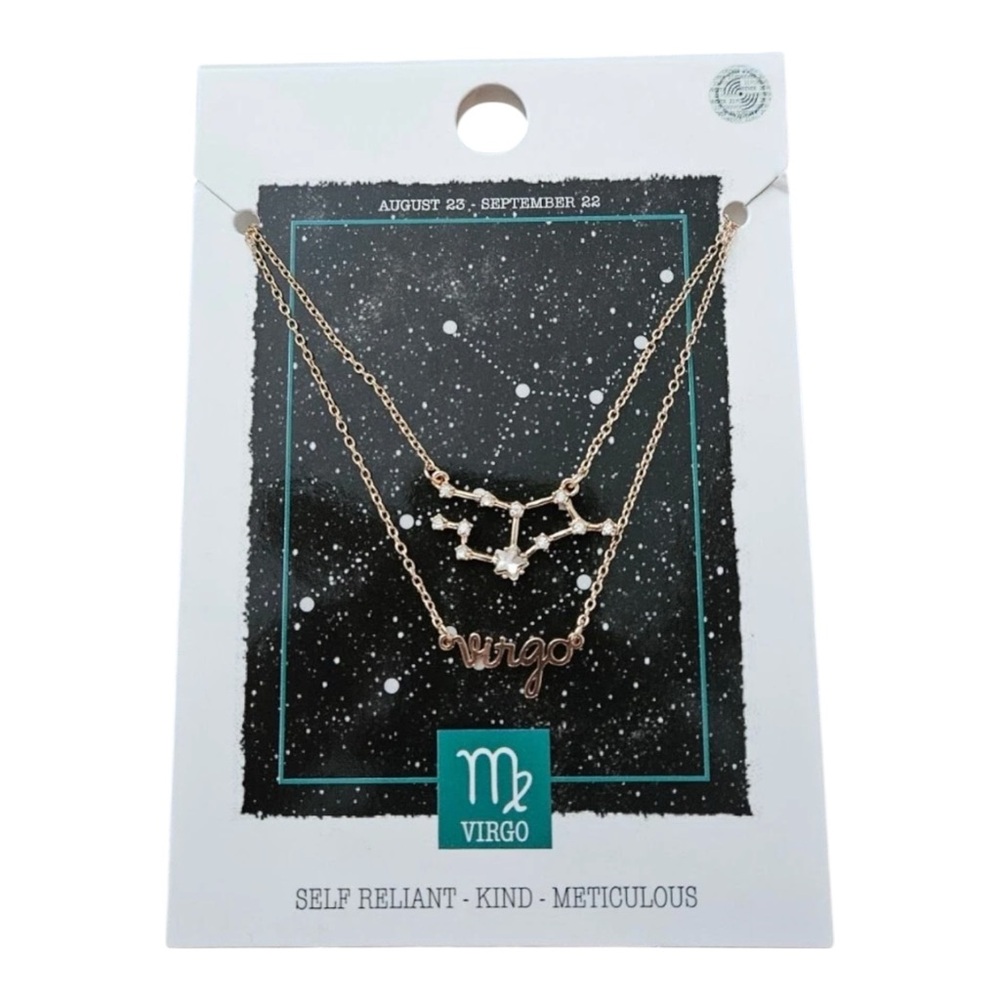 VIRGO Star Sign Constellation Zodiac 2 Necklace Astrology Horoscope